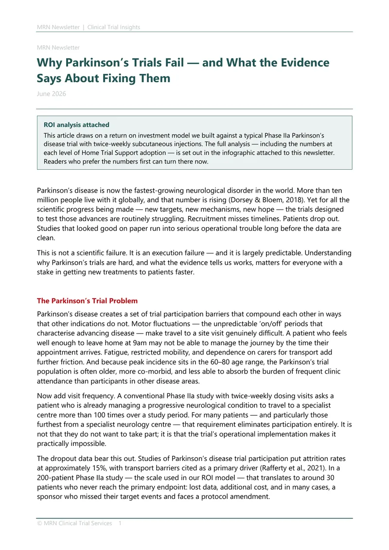 Parkinson’s Trials Execution Challenges and Solutions