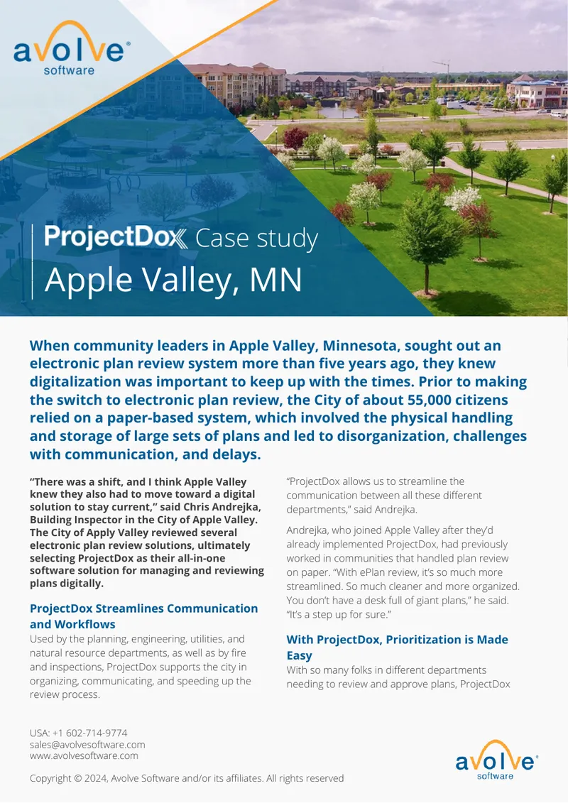 ProjectDox Implementation in Apple Valley