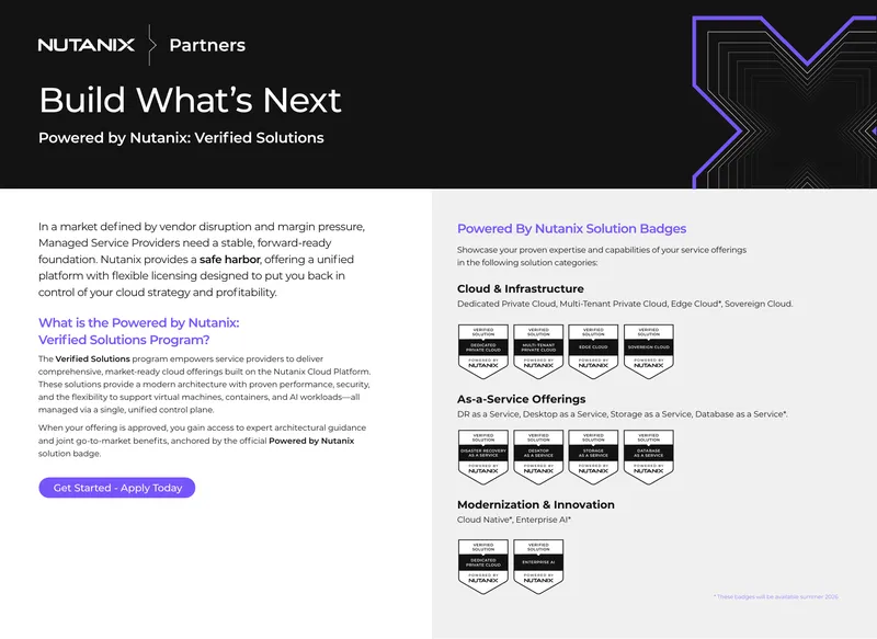 Powered by Nutanix Verified Solutions Program Overview