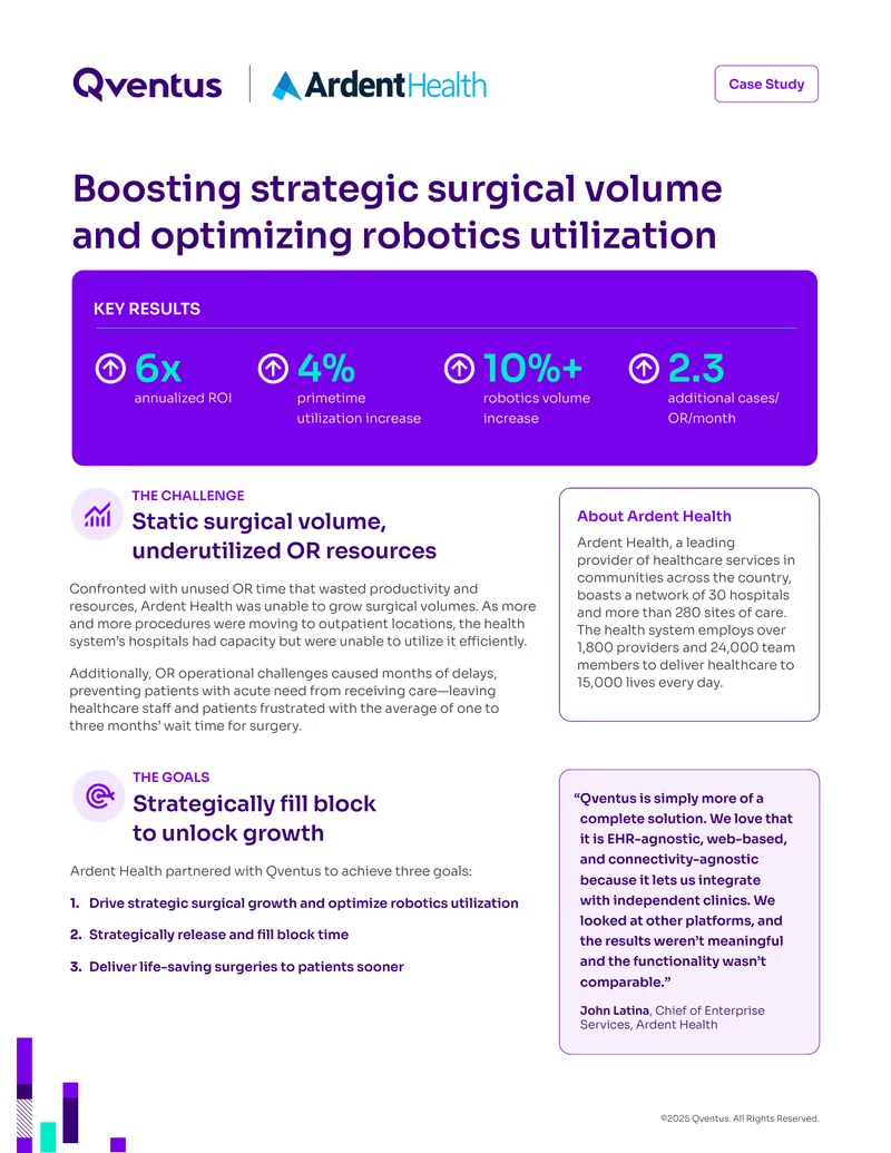 Ardent Health Surgical Growth Case Study