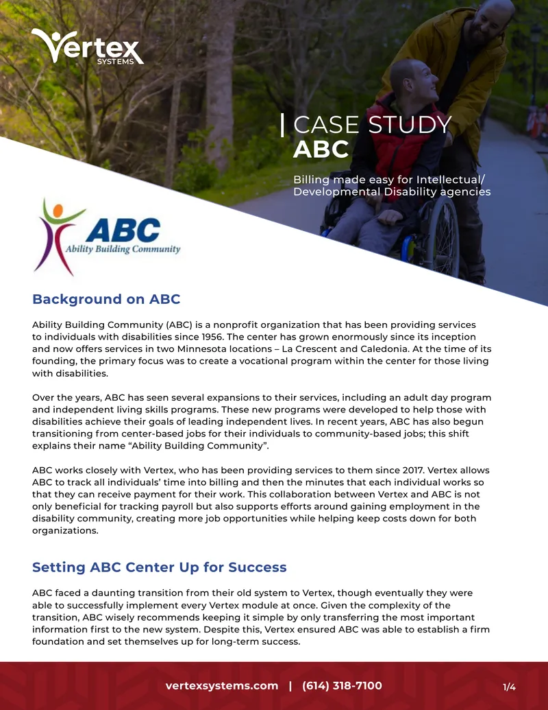 Billing Solutions for Disability Agencies Case Study
