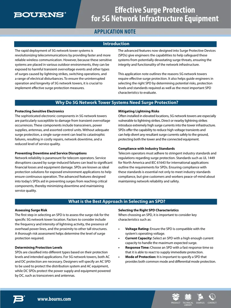Effective Surge Protection for 5G Network Infrastructure Equipment