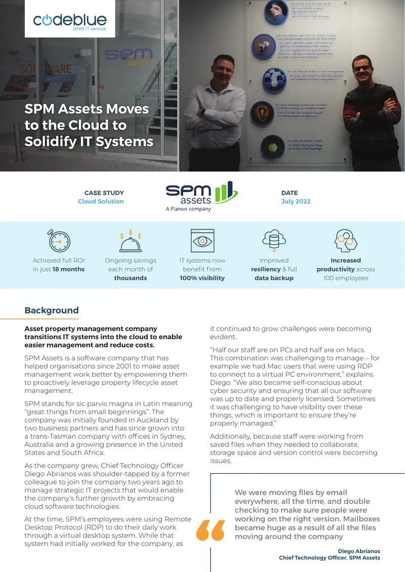 SPM Assets Cloud Migration Case Study