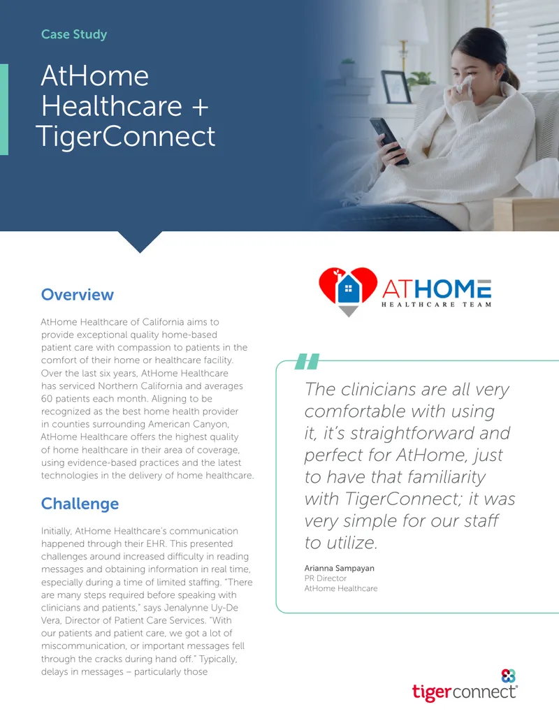 AtHome Healthcare Communication Improvement Case Study
