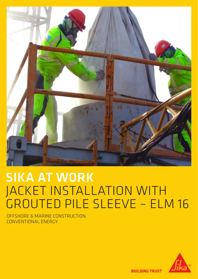 Jacket Installation with Grouted Pile Sleeve ELM 16