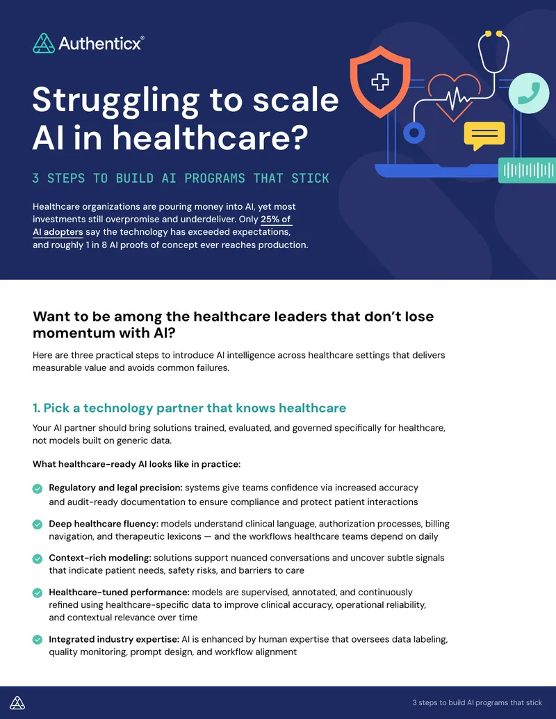 Three Steps to Build AI Programs in Healthcare