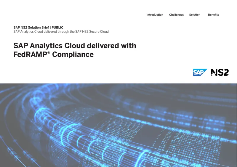 SAP Analytics Cloud FedRAMP Compliance Solution Brief
