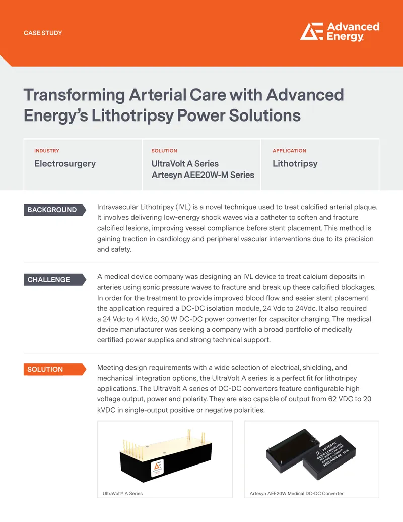Transforming Arterial Care with Advanced Energy Solutions