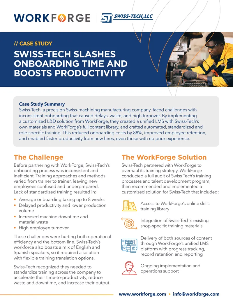 Swiss-Tech Onboarding Process Improvement Case Study