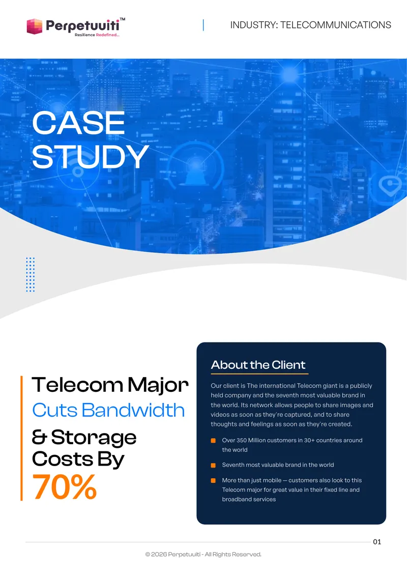 Telecom Major Reduces Bandwidth and Storage Costs