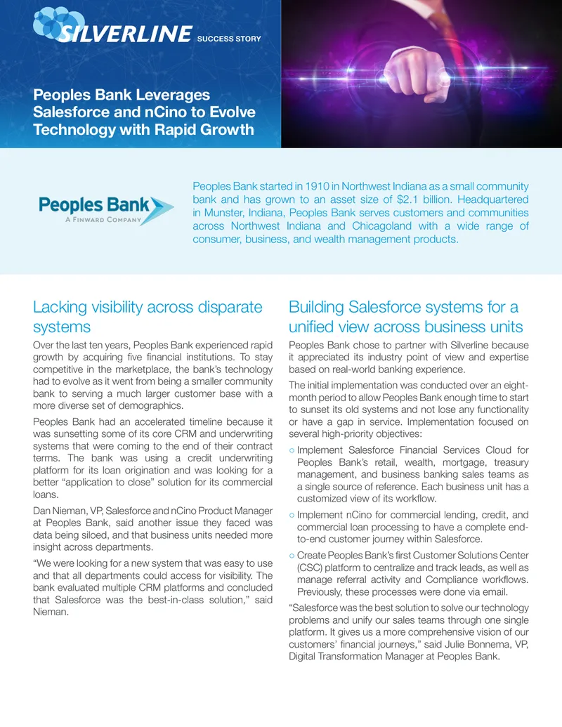 Peoples Bank Technology Evolution Case Study