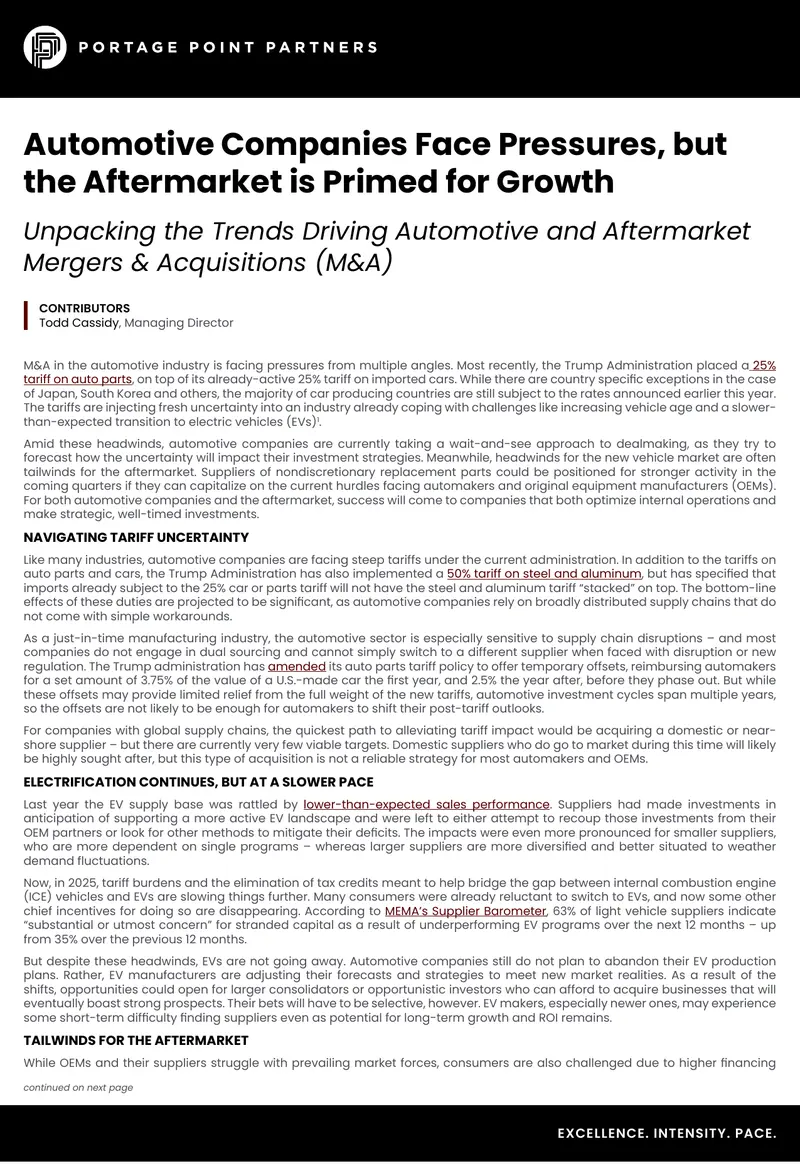 Automotive Industry Mergers and Acquisitions Analysis