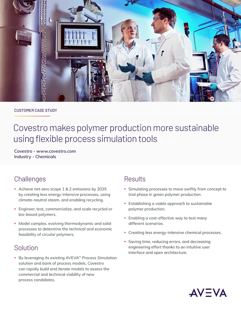 Sustainable Polymer Production Using Process Simulation
