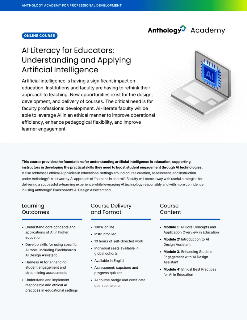 AI Literacy for Educators Course Overview
