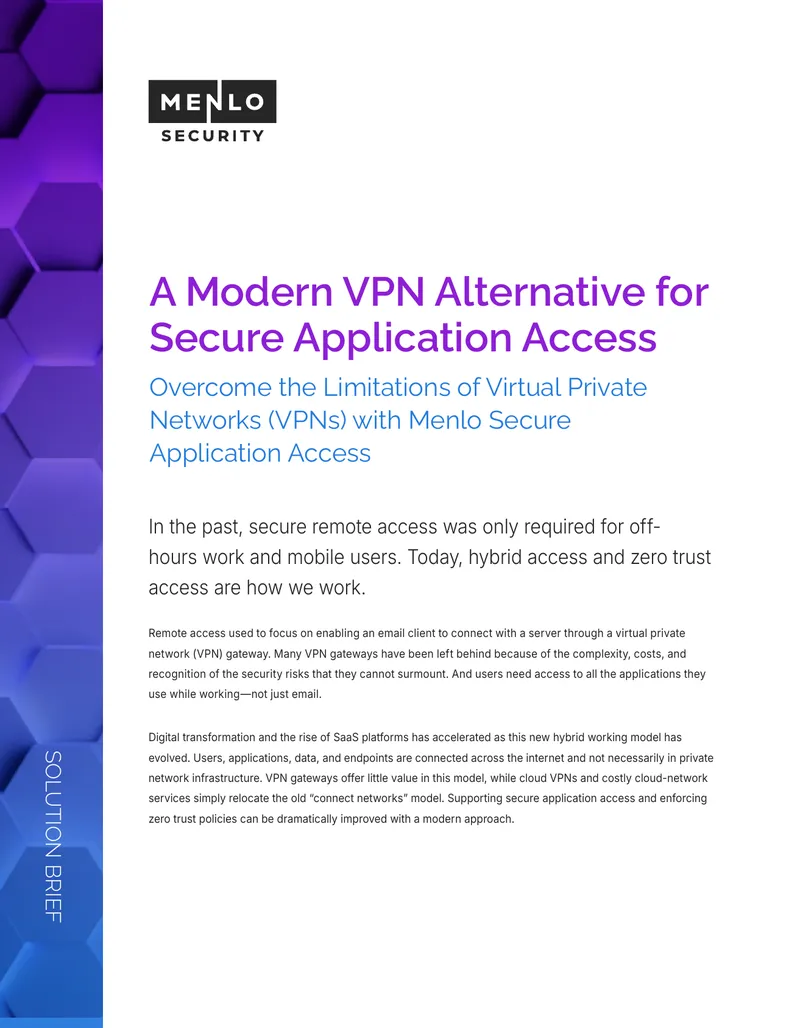 Modern VPN Alternative for Secure Application Access