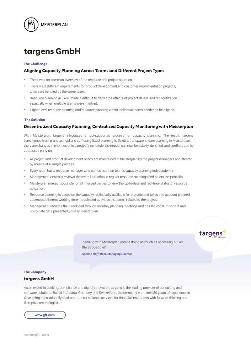 Decentralized Capacity Planning Implementation with Meisterplan