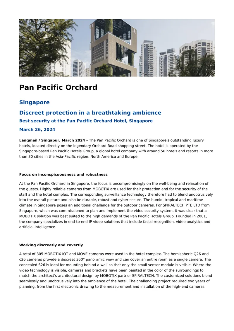 Video Security System Implementation at Pan Pacific Orchard