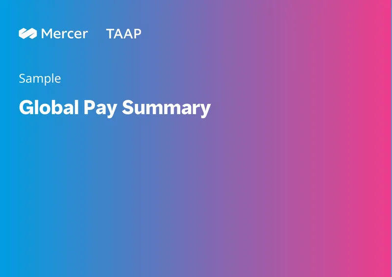 Global Pay Summary for Executive Leadership