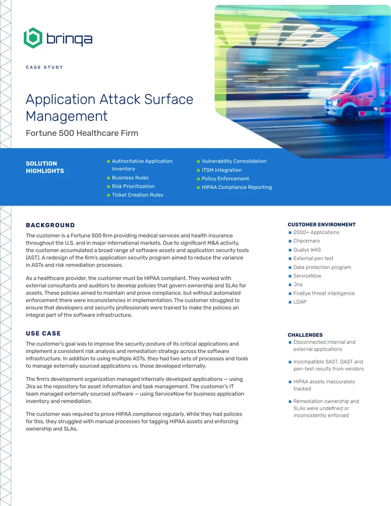 Application Attack Surface Management Case Study