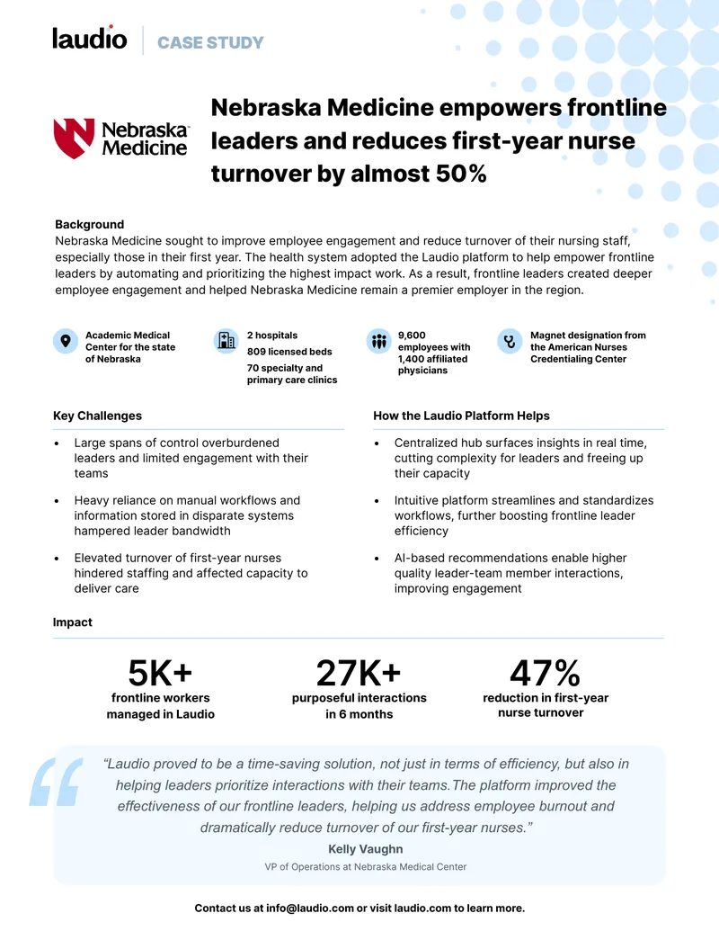 Reducing First-Year Nurse Turnover at Nebraska Medicine