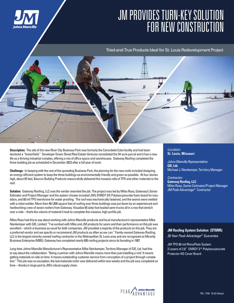 Roofing System Solution for River City Business Park