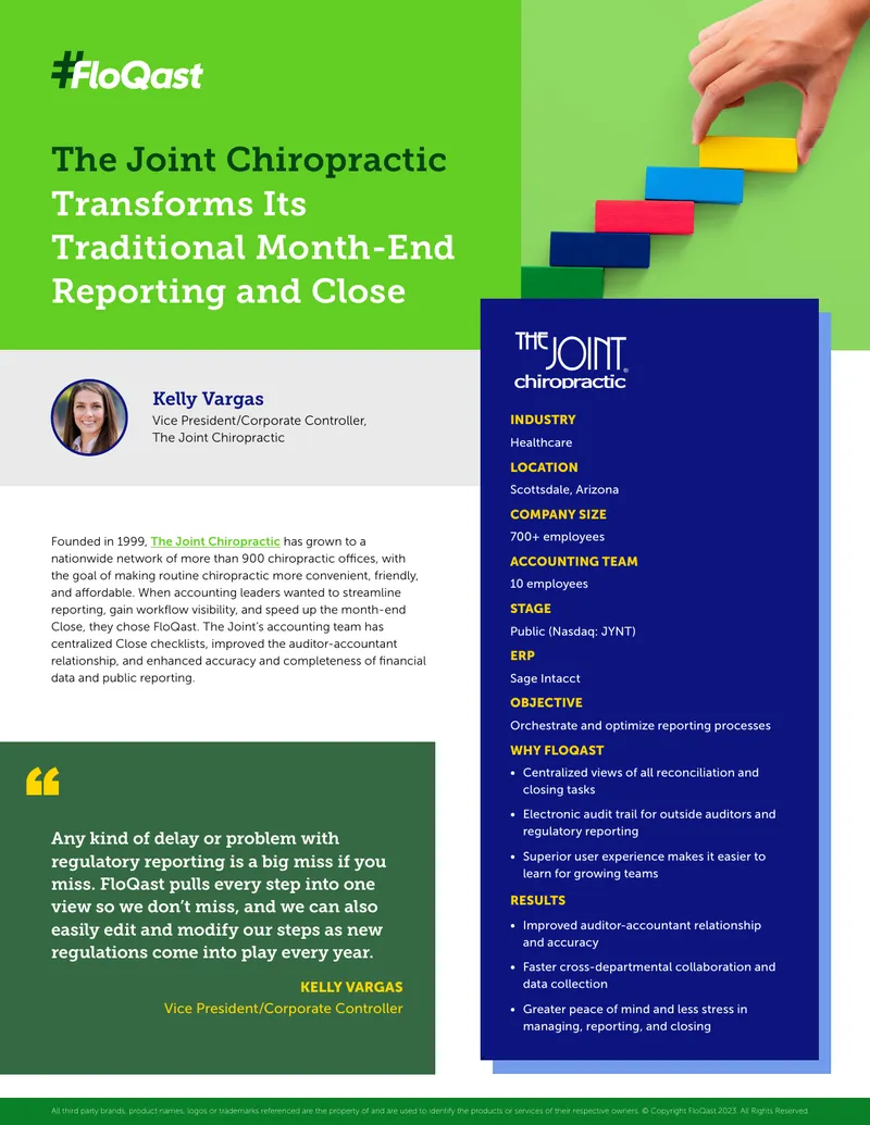 The Joint Chiropractic Month-End Reporting Optimization