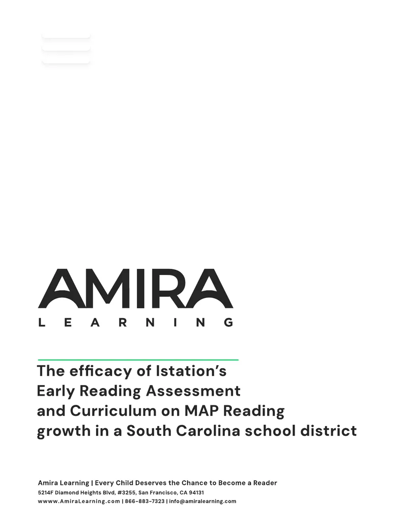 Evaluation of Istation's Early Reading Assessment Efficacy