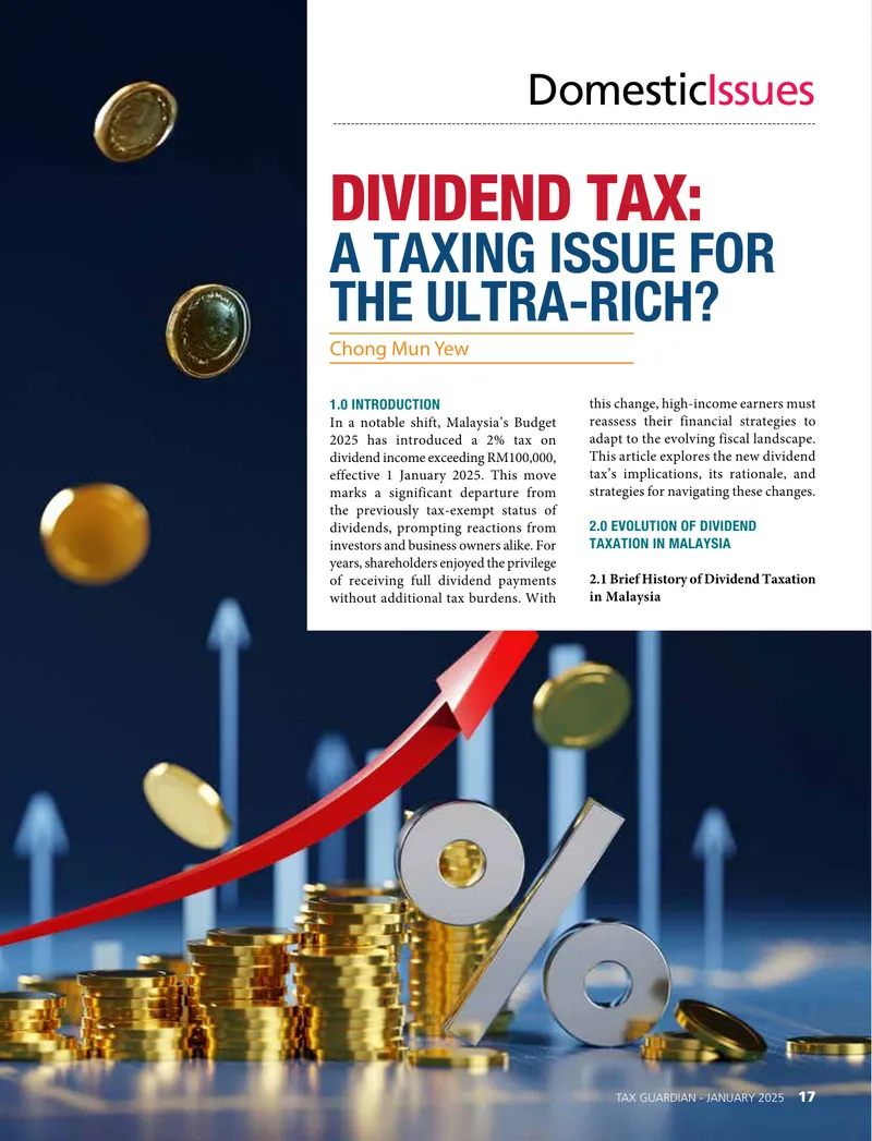 Dividend Tax Changes in Malaysia for 2025