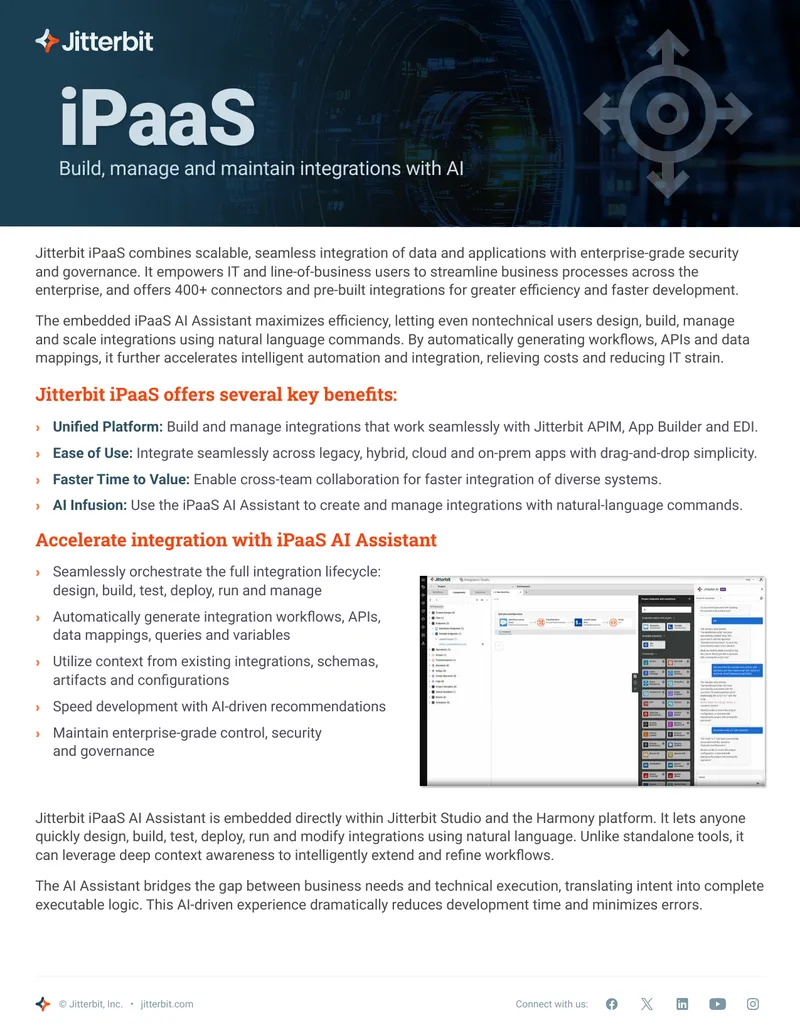 Jitterbit iPaaS Integration Management Guide