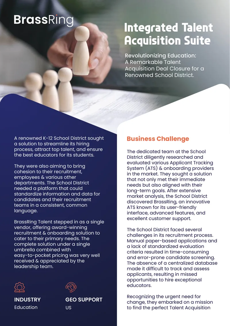Talent Acquisition Solution for K-12 School District