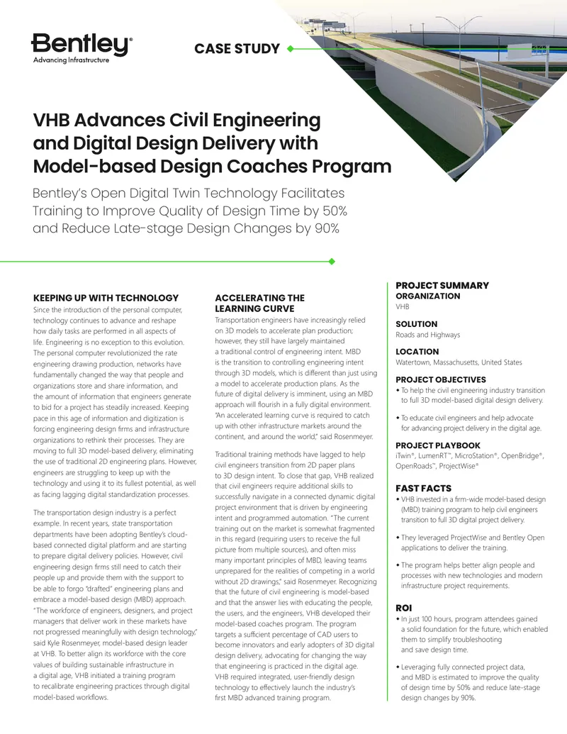 VHB Model-Based Design Coaches Program Case Study preview page 1