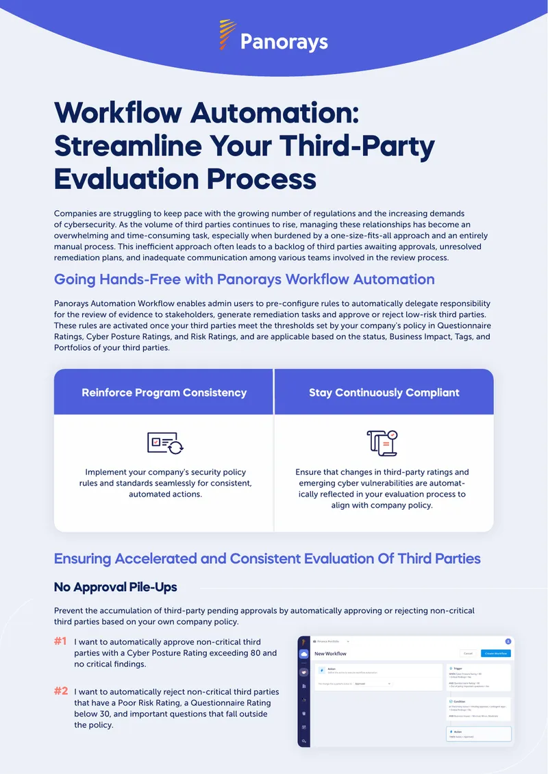 Workflow Automation for Third-Party Evaluation Process