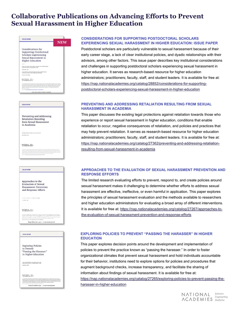 Collaborative Publications on Preventing Sexual Harassment