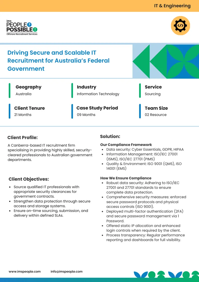 Driving Secure and Scalable IT Recruitment for Government