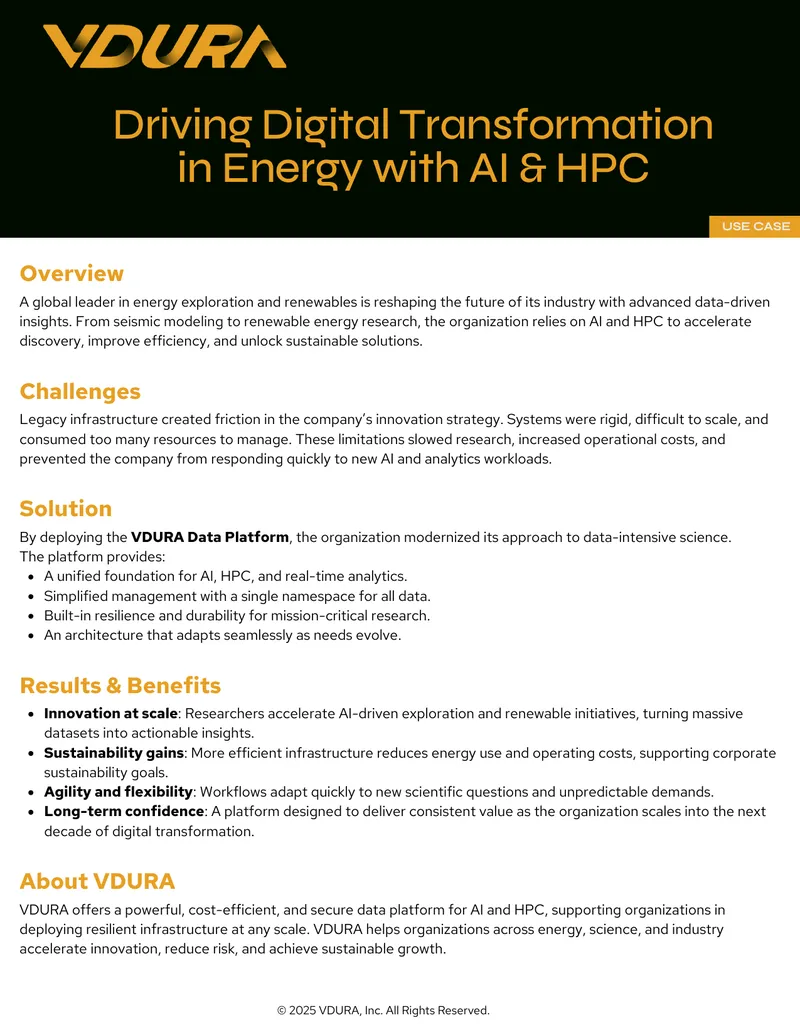 Driving Digital Transformation in Energy with AI and HPC