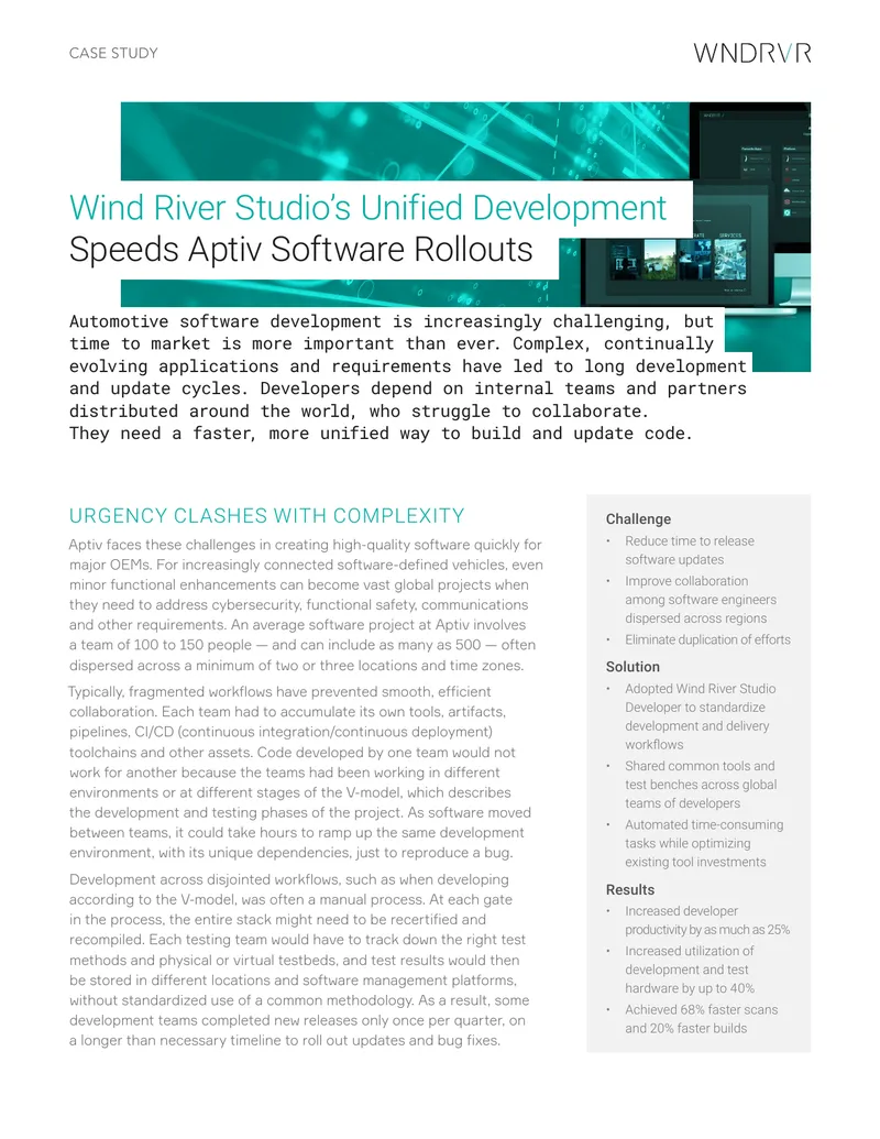 Aptiv Software Development Collaboration Case Study