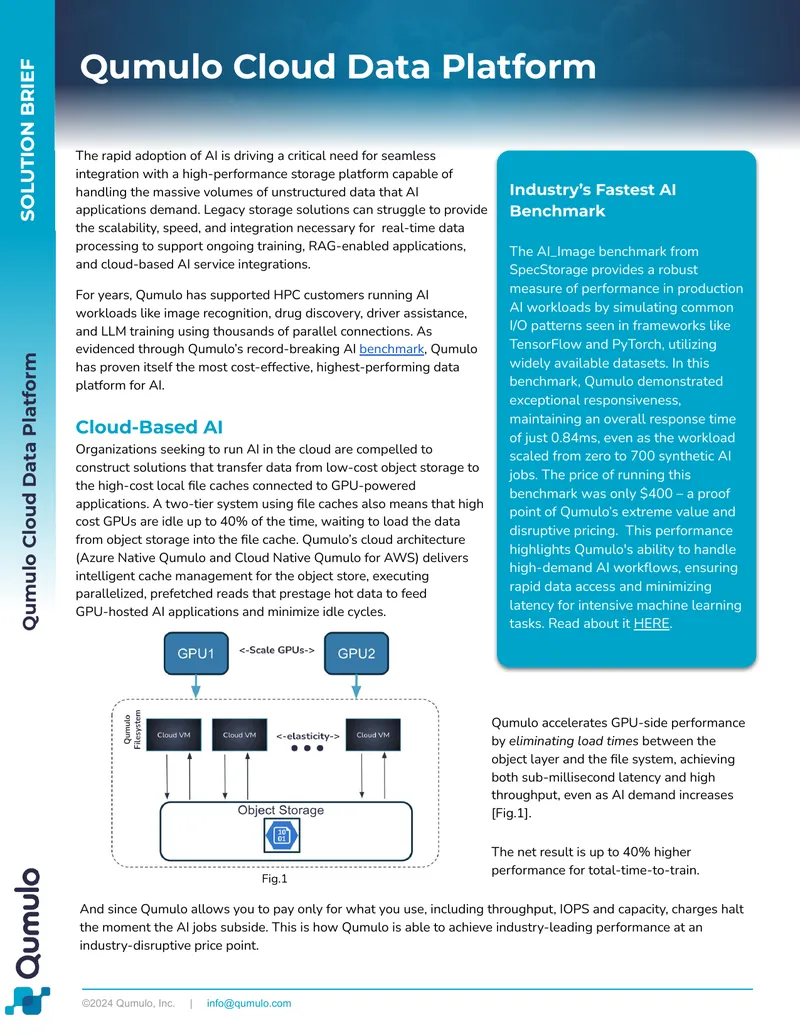 Qumulo Cloud Data Platform Solution Brief preview page 1