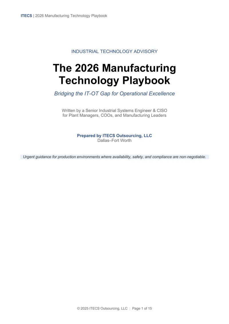 2026 Manufacturing Technology Playbook