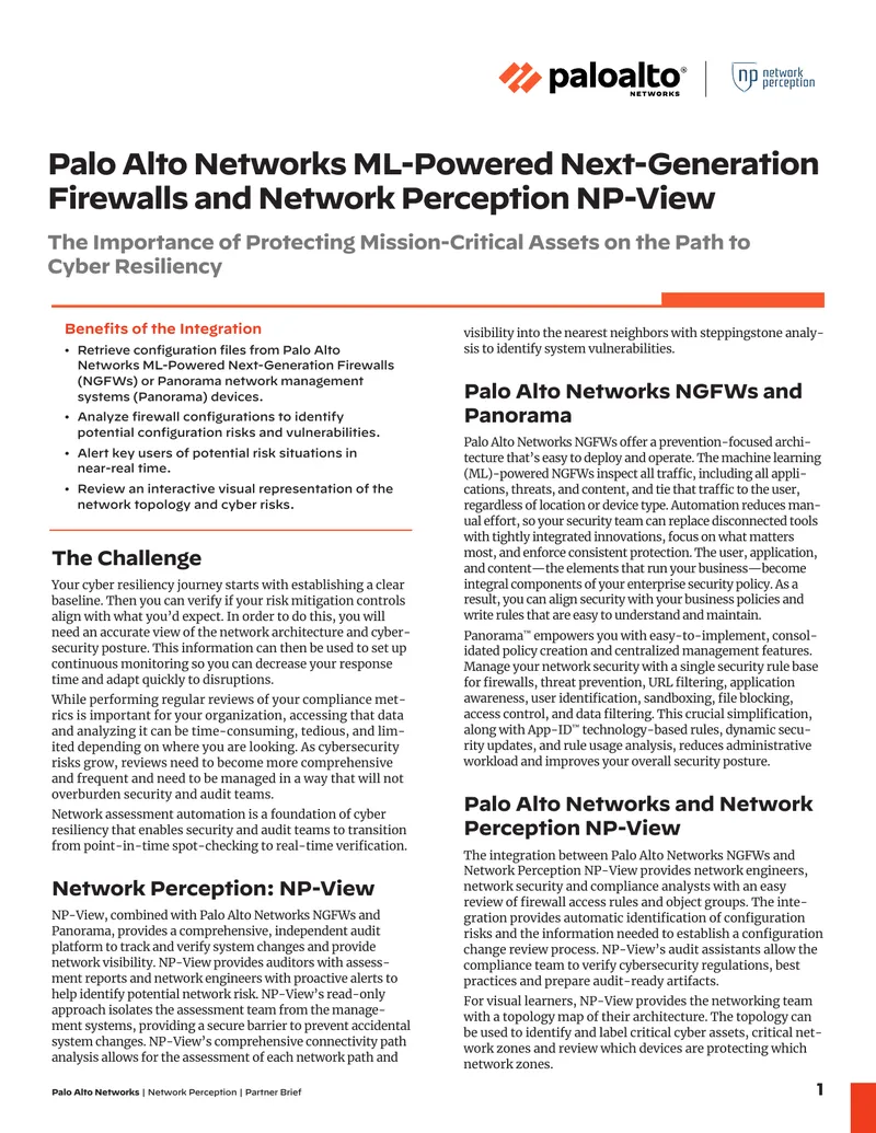 Network Perception NP-View Integration Overview