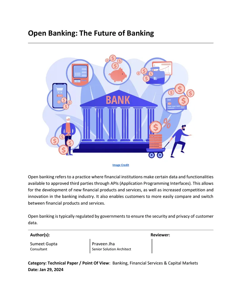 Open Banking Transformation in Financial Services
