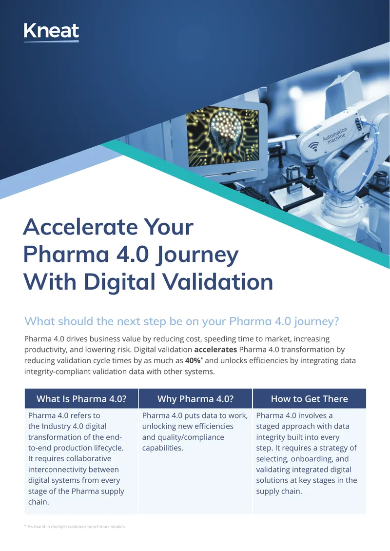 Digital Validation in Pharma 4.0 Transformation