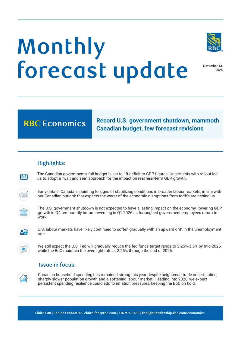 Analysis of Canadian Economic Outlook and U.S. Labor Market Trends