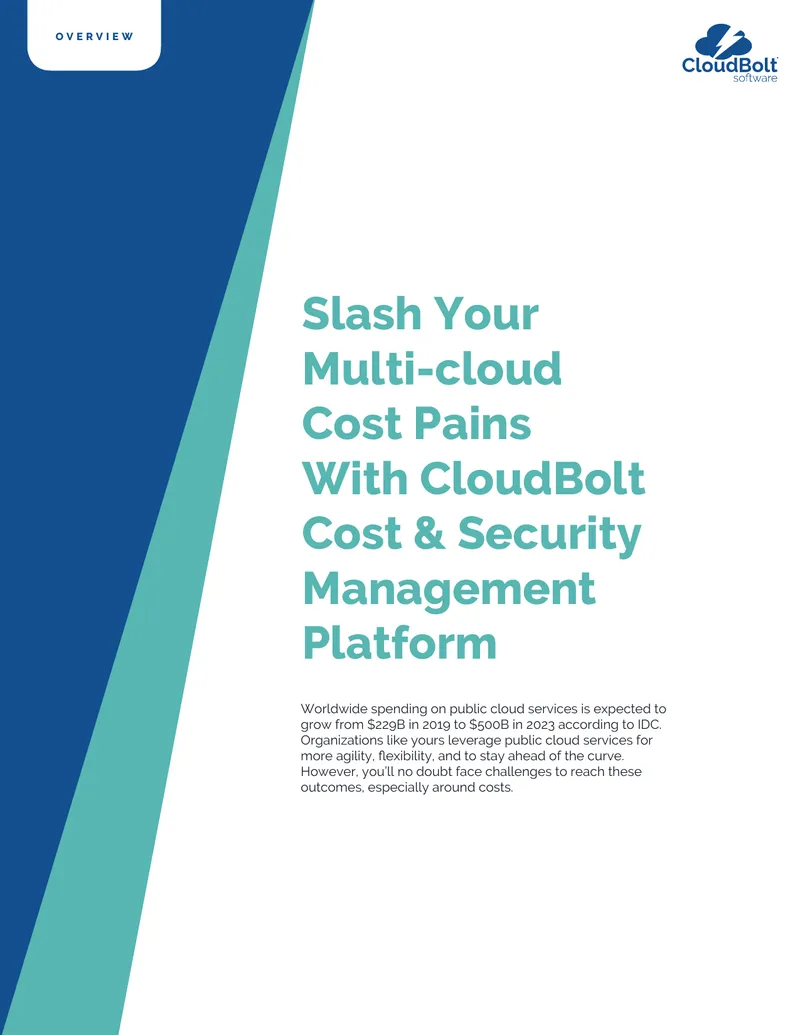 Multi-Cloud Cost Management with CloudBolt Platform