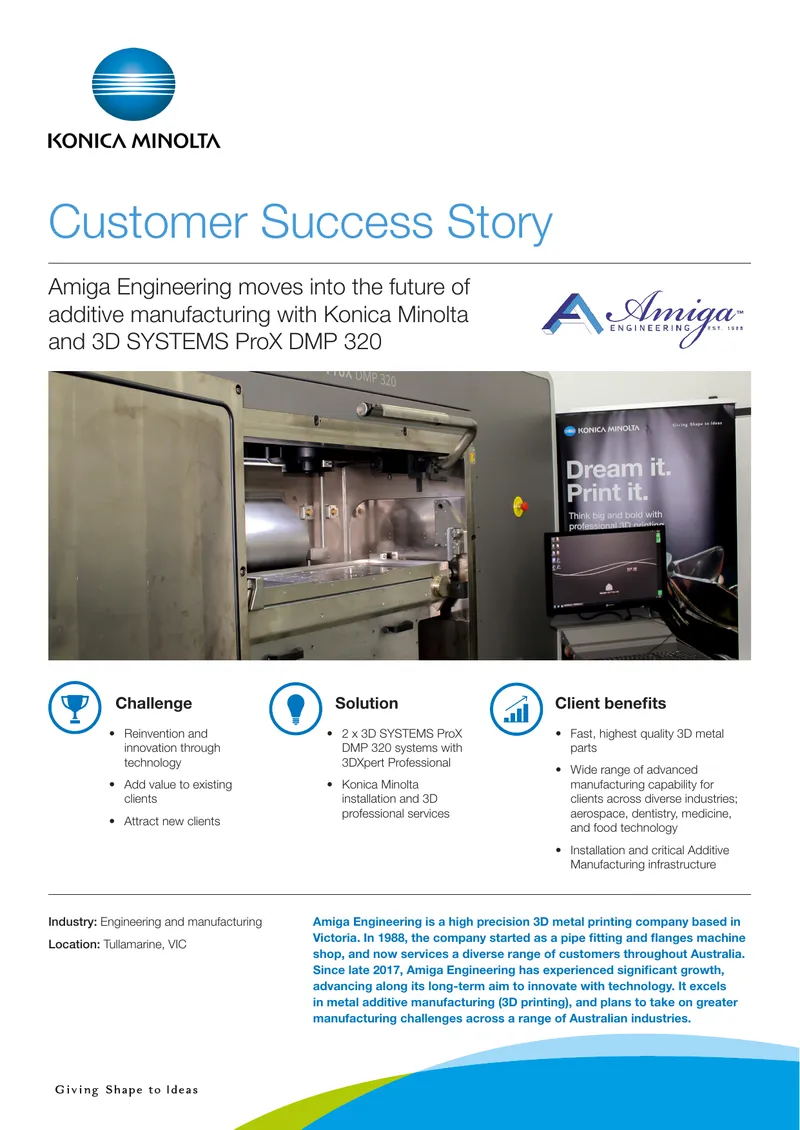 Amiga Engineering's Adoption of 3D Metal Printing Technology