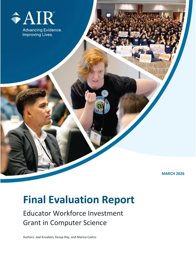 Final Evaluation Report on Educator Workforce Investment Grant in Computer Science