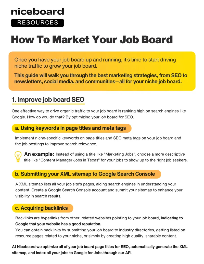 Marketing Strategies for Niche Job Boards