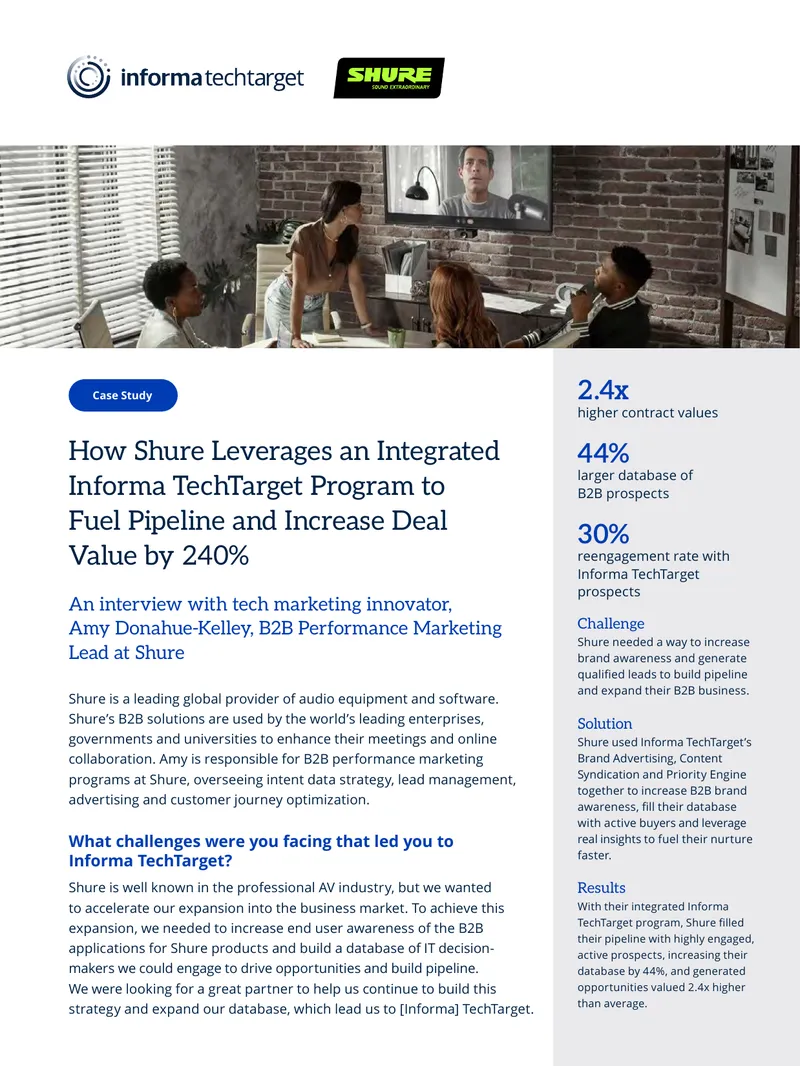 Shure's Integrated Marketing Program Case Study