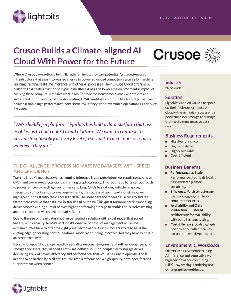 Crusoe AI Cloud Case Study