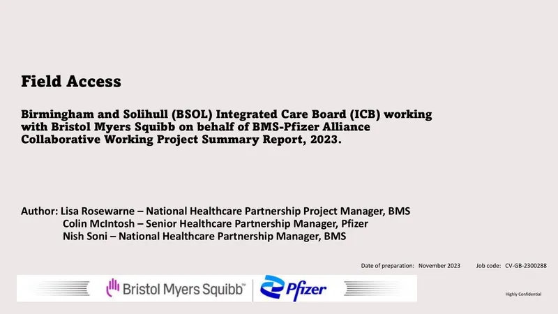 Collaborative Working Project Summary Report on Atrial Fibrillation