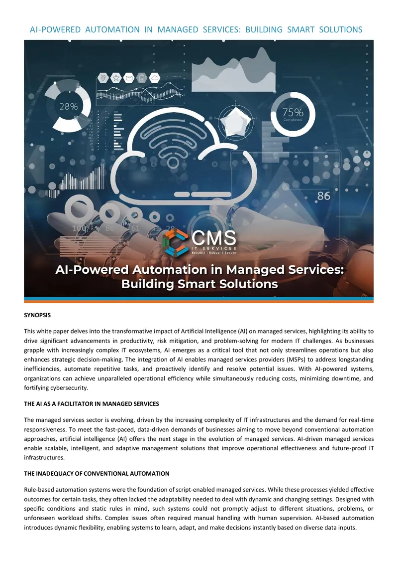 AI-Powered Automation in Managed Services